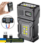 Lampe COB magnétique rechargeable USB-C avec écran de batterie