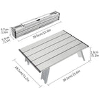 Dimensions de la table pliante WESTTUNE
