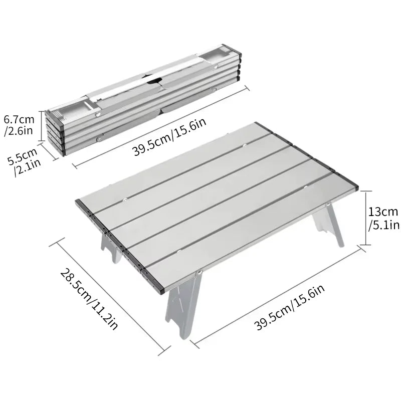 Dimensions de la table pliante WESTTUNE